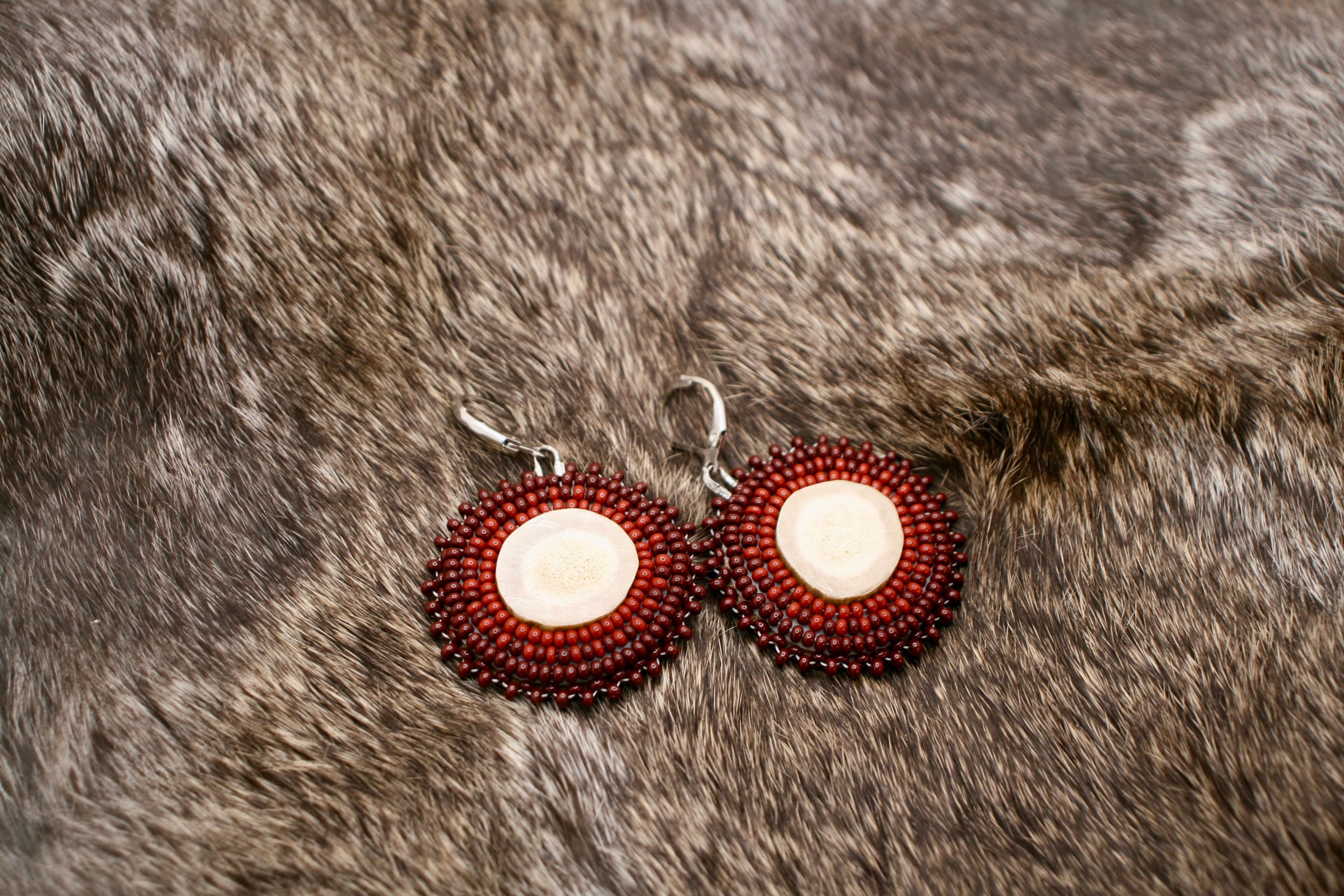 Mini Antler Beaded Earrings